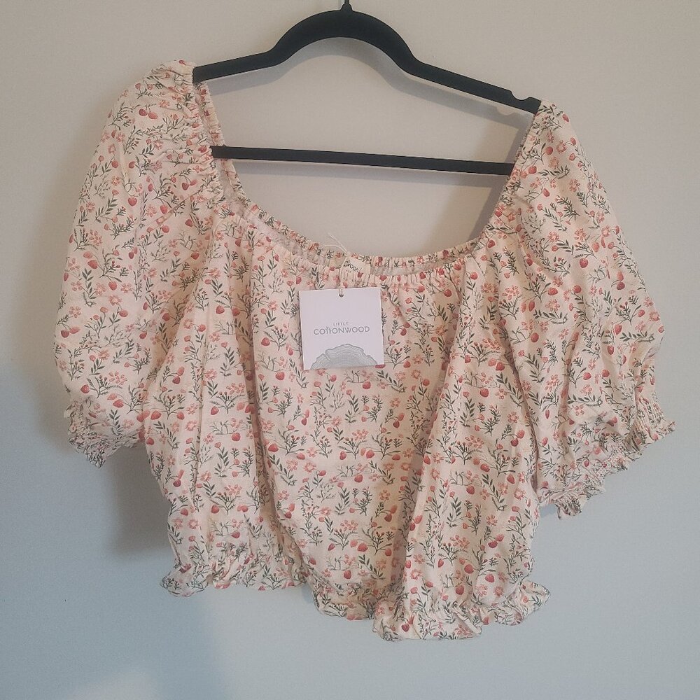 Little Cottonwood Strawberry Poppy Top
